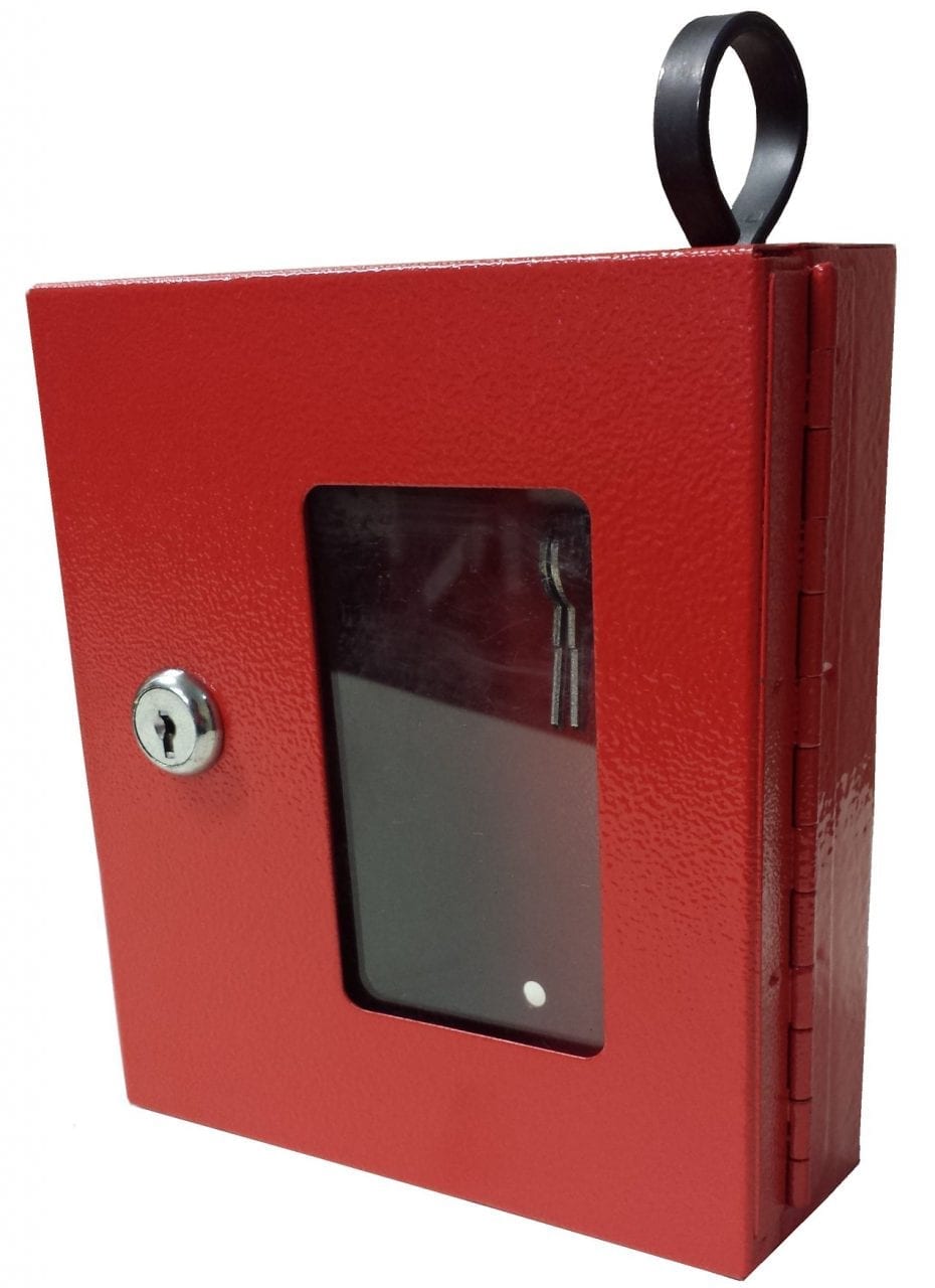 B/Glass Key Holder Metal c/w Hammer 170x145x55mm